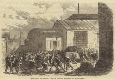 La grève au Creusot, conflit entre ouvriers et mécontents - Burn Smeeton